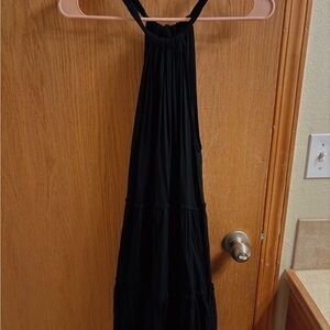 Elegant Black Halter Dress
